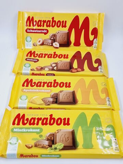 Marabou Шоколад молочный микс четыре вкуса (200х4) 800 г (Швейцария)