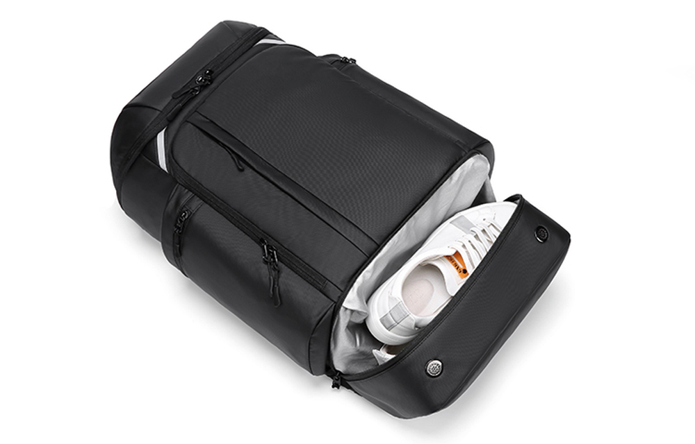 OUTWALK Oxford Carry on Bag Backpack Regular Men"s Black