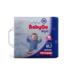 Трусики BabyGo ночные 3 (6-11 кг) 32 шт.
