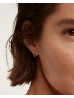 Серьги Eternity Mini Hoops Белое золото 750 пробы