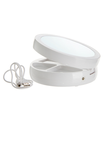 Зеркало с подсветкой 16см LED,  USB D38102-2