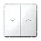 Выключатель для жалюзи двухклавишный Systeme Electric ArtGallery Белый GAL000119