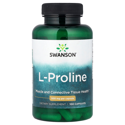 Swanson Vitamins, L-пролин, 500 мг, 100 капсул