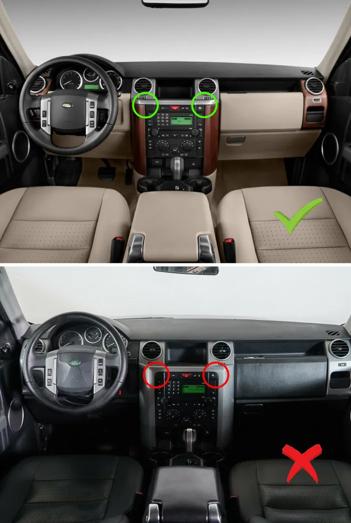 Магнитола для Land Rover Discovery 3 2005-2009 (прямые углы) - Kuberg SF-1203 монитор 12.3" в стиле Audi на Android 13, Быстрая, CarPlay, 4G SIM-слот
