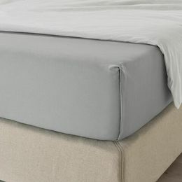 Простыня IKEA DVALA (ДВАЛА), Серый, 150x260 см