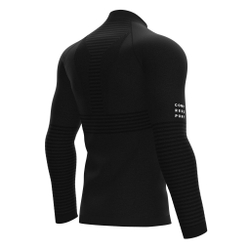 Мужская теннисная кофта Compressport Seamless Zip Sweatshirt - черный