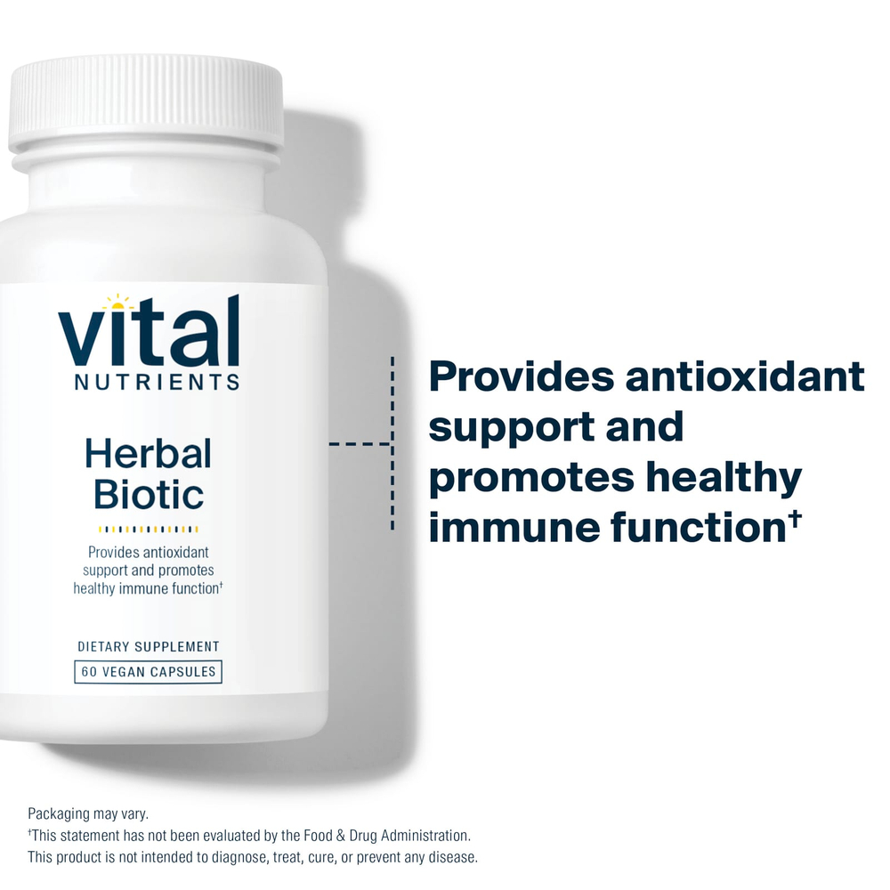 Vital Nutrients, Herbal Biotic, биотик, 60 веганских капсул