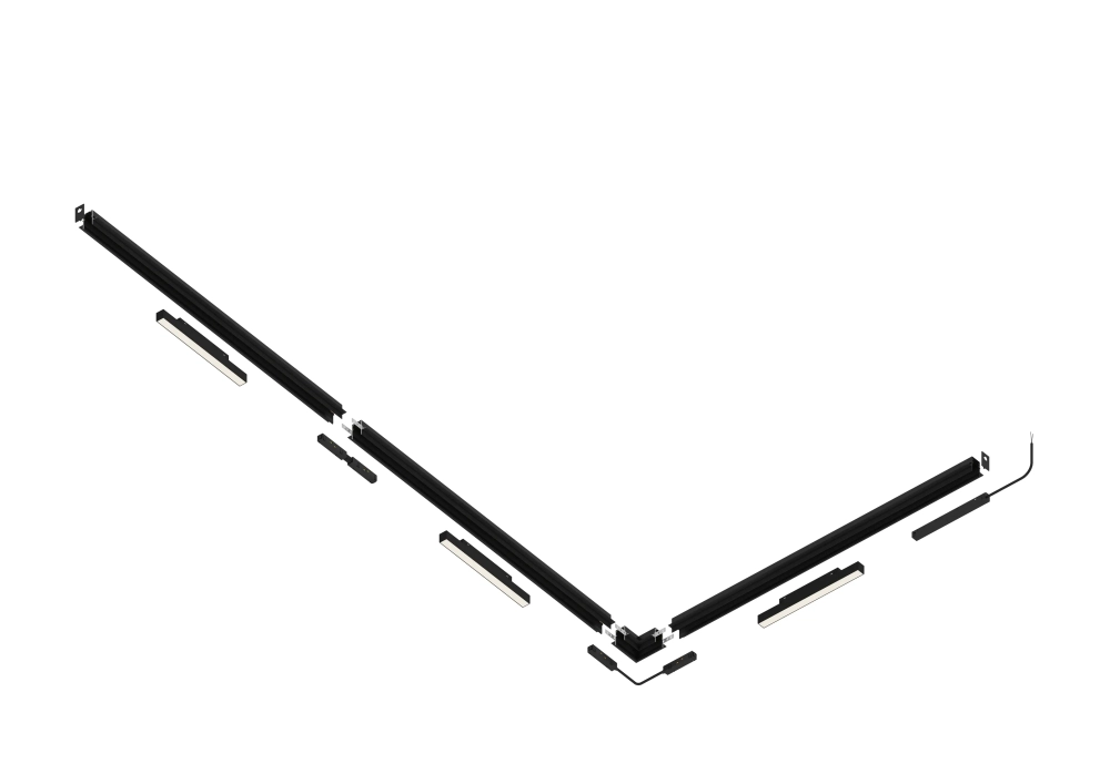 Шинопровод встраиваемый магнитный для ГКЛ12,5 мм Crystal Lux CLT 0.123 02 L2000 BL