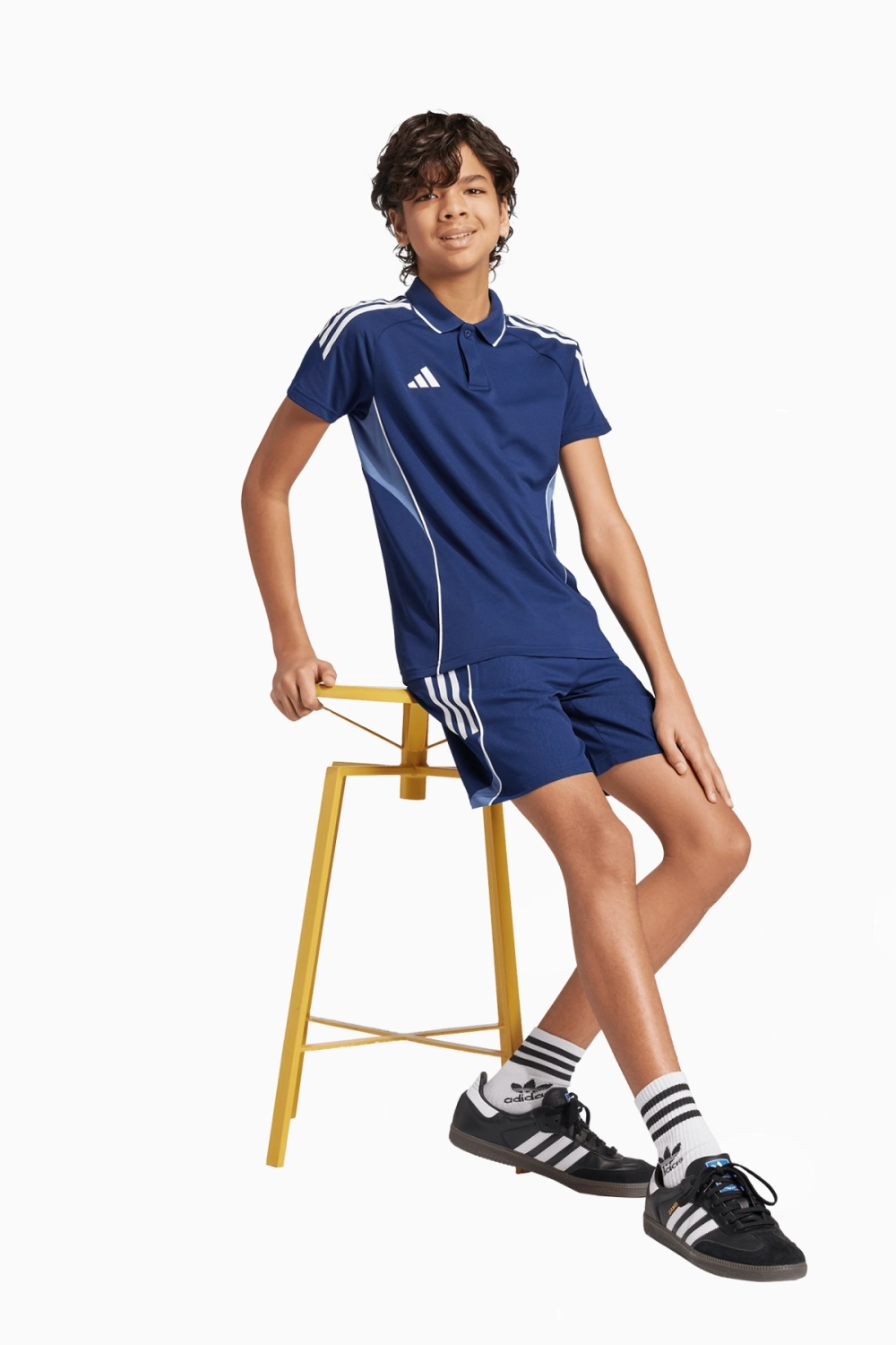 Футболка adidas Tiro 25 Competition Polo Junior - синий