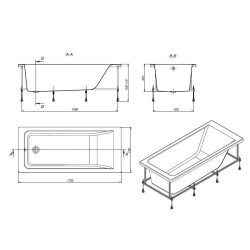 Акриловая ванна Roca Easy (Рока Изи) 170x70, ZRU9302905