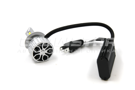 Светодиодные лампы HIR2 (9012) Sariti T6 с вентилятором, 12V, 45W, 5500K (комплект, 2шт)