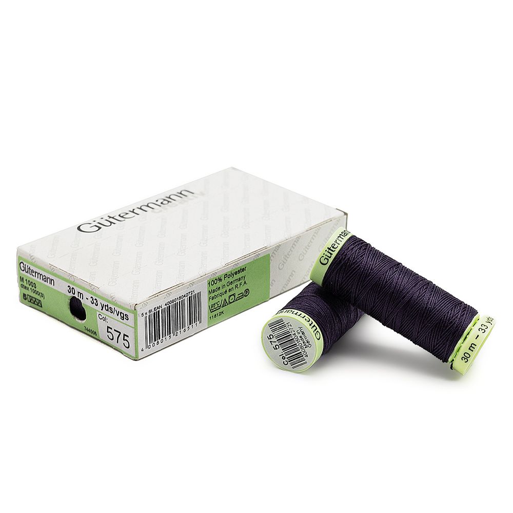 Нитки отделочные Gutermann Top Stitch 30 (30 метров), 5 кат. | 575 св.черничный