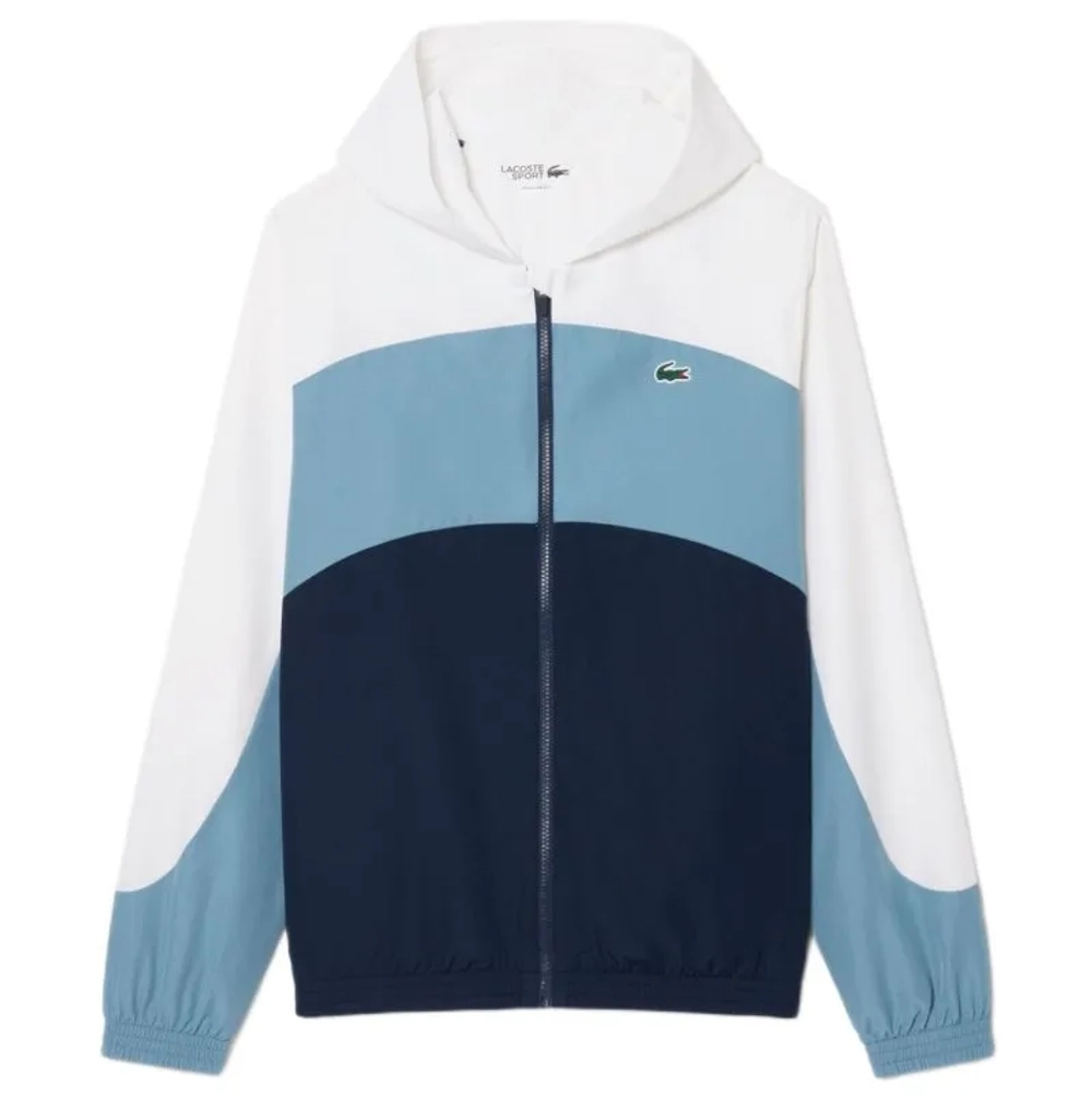 Мужская теннисная куртка Lacoste Sport Colour-Block Track - navy blue/blue/white