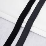 Лента бархатная (тесьма) 20.0 мм / 32.9±2 метров, 0081-1901 (8611 черный)