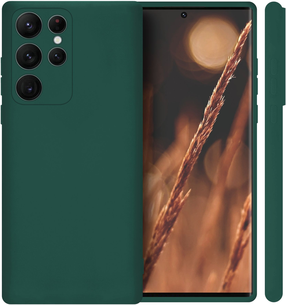 Мягкий Soft Touch чехол из силикона для SAMSUNG GALAXY S22 ULTRA с бархатной подкладкой