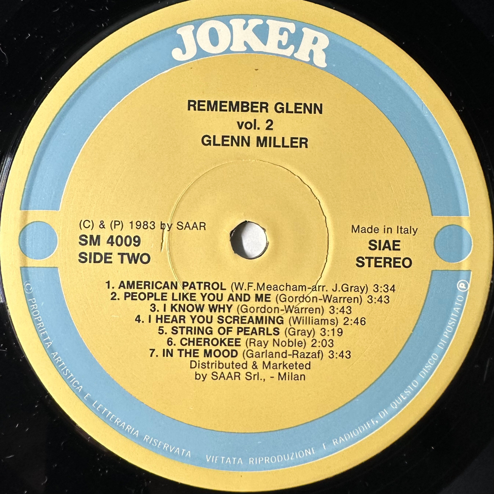 Glenn Miller ‎– Glenn Miller 3LP (Италия 1983г.)