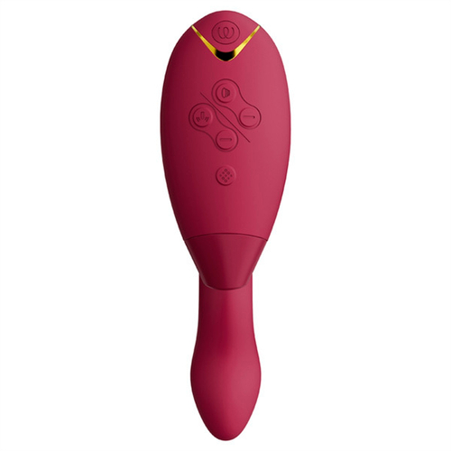 Бордовый вибратор 20,3см с вакуумным стимулятором Womanizer Duo 2 Bordeaux WZ142SG7