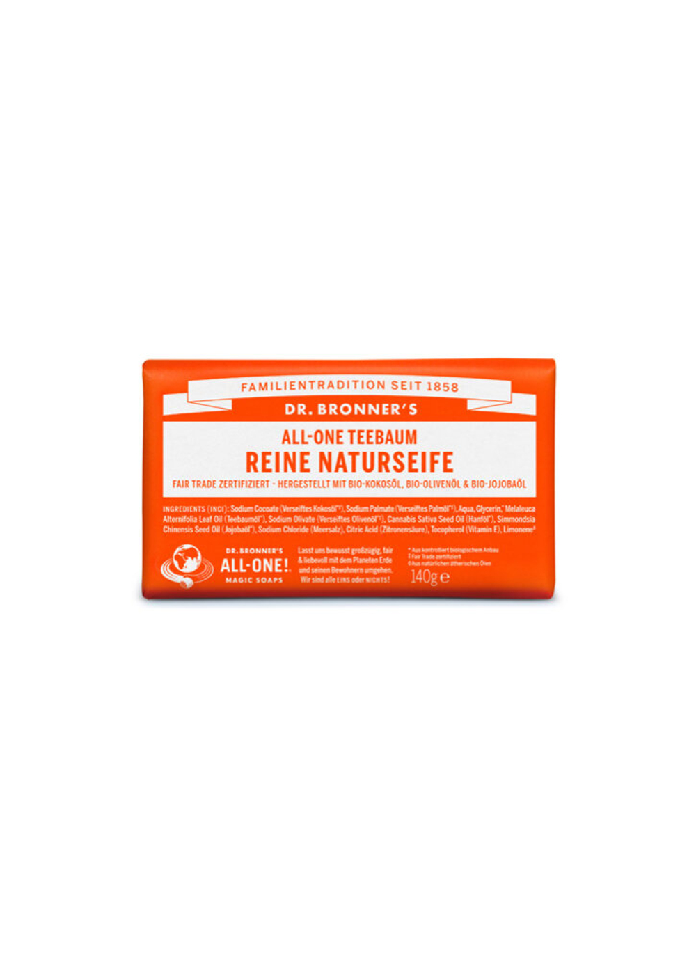 Натуральное мыло Dr. Bronner's с маслом чайного дерева Dr. Bronner’s, 140 гр