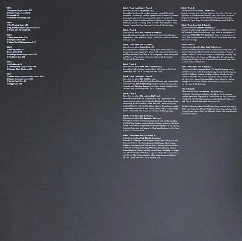 Nick Cave & The Bad Seeds / Lovely Creatures - The Best Of Nick Cave And The Bad Seeds (1984-2014)(3LP)