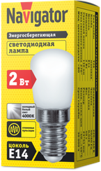 Лампа светодиодная Navigator T26 220V Е14 2W 4000К 25371