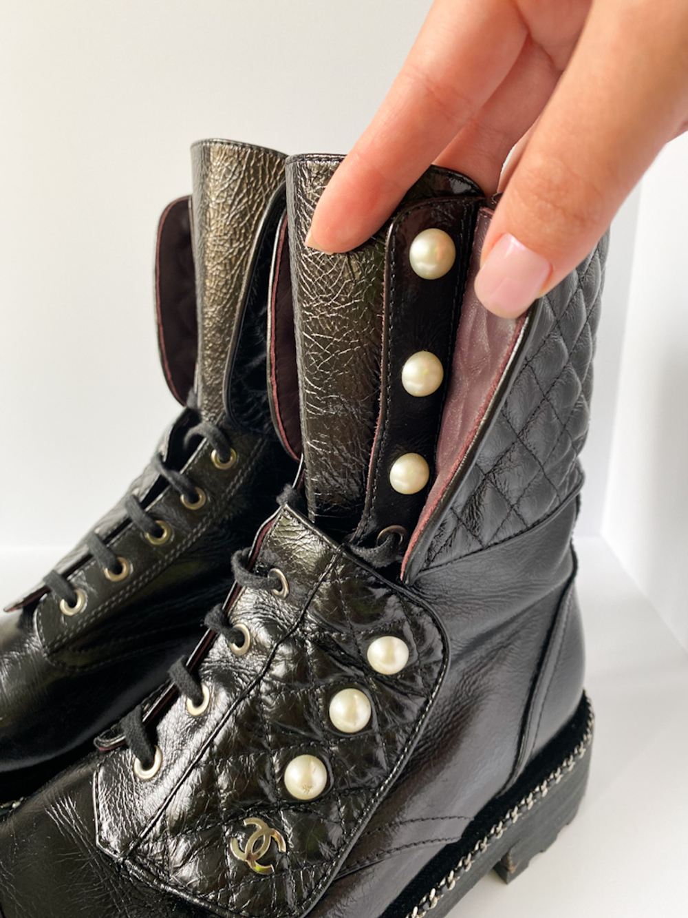 Кожаные ботинки Chanel, 39