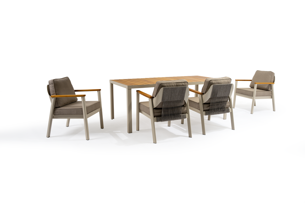 Комплект мебели Isra Dining Set. Алюминий, ироко. Поставка 45 дней.
