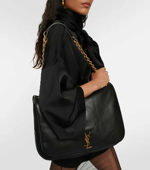 Кожаная сумка через плечо Saint Laurent Jamie 4.3 черный