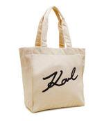Сумка-шопер signature canvas Karl Lagerfeld - кремовый(240W3884)