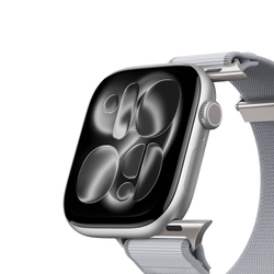 Ремешок светло-серого цвета с магнитной фиксацией для смарт часов Apple Watch размером 42, 44, 45, 46, 49MM, серия Strap (YM Series) от Dux Ducis
