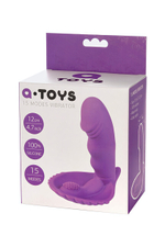 Вагинально-клиторальный вибратор A-TOYS (15 режимов) (Цвет: фиолетовый)