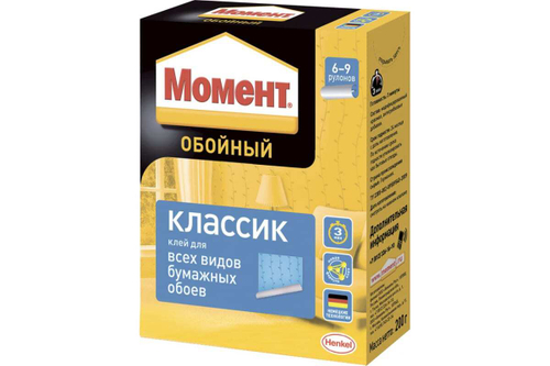 Клей для виниловых и бумажных обоев Момент Классик 200 г