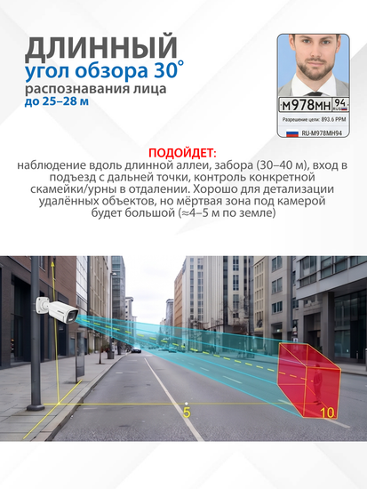 ASECAM 4K POE уличная IP камера 8Mp POE, детектор движения, объектив 12mm 30 градусов
