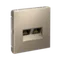 Розетка компьютерная RJ45 + RJ45, Cat 5e Systeme Electric ArtGallery Шампань GAL000585