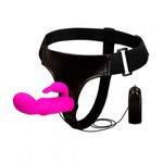 Страпон с силиконовым вибратором и стимуляцией клитора Ultra Harness