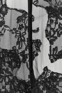 ZARA ДЛИННОЕ ПЛАТЬЕ С КРУЖЕВНОЙ ОТДЕЛКОЙ — ZW COLLECTION, ЧЕРНЫЙ