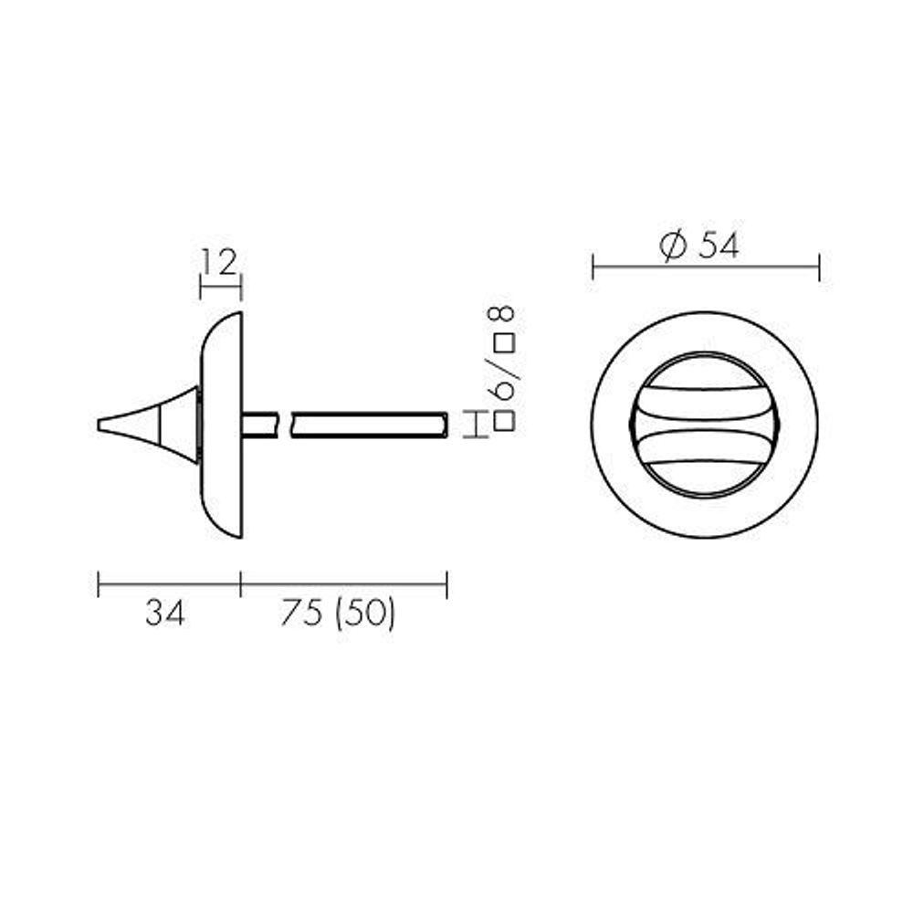 Ручка поворотная FUARO HMR8x75 BL-24 чёрный /42341/