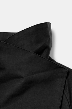 ZARA КОРОТКИЙ ТРЕНЧ С ВЫСОКИМ ВОРОТНИКОМ — ZW COLLECTION, ЧЕРНЫЙ