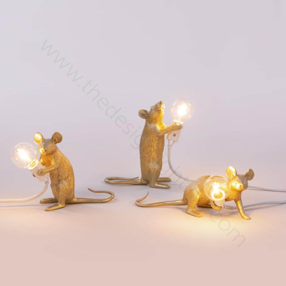 Table design lamp  Mouse by Seletti (Gold)