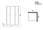 Душевой уголок Niagara Eco NG-008-14QT (80х80х195) низкий поддон(13см),черный,стекло тонированное,2 места