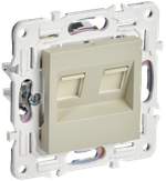 SKANDY Розетка компьютерная двойная RJ45 кат.5E SK-K03B бежевый IEK