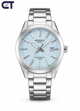 CASIO EFV-160D-2BVDF EDIFICE мужские наручные часы — компактная стальная модель с синим циферблатом