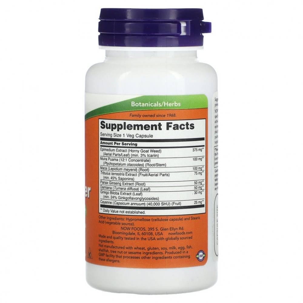 Тестобустер NOW Men's Virility Powder 60 капсул