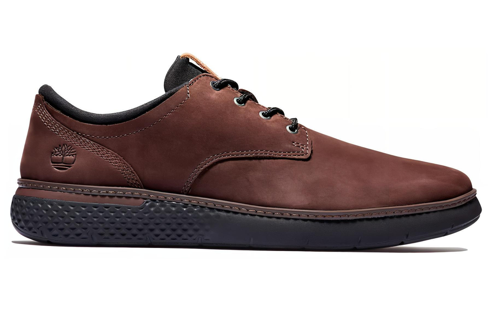 Timberland Cross Mark Casual Leather Shoes Men"s Dark Brown