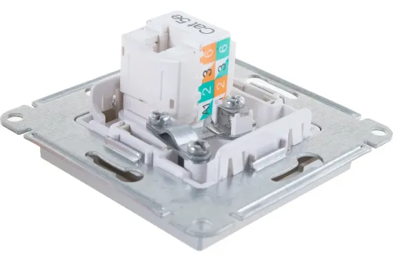 Розетка TV+RJ45 Systeme Electric ATLASDESIGN алюминий 38190