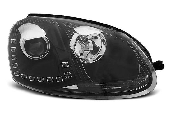Передние фары для Volkswagen Golf V (03-09) / Jetta V (05-...) Black