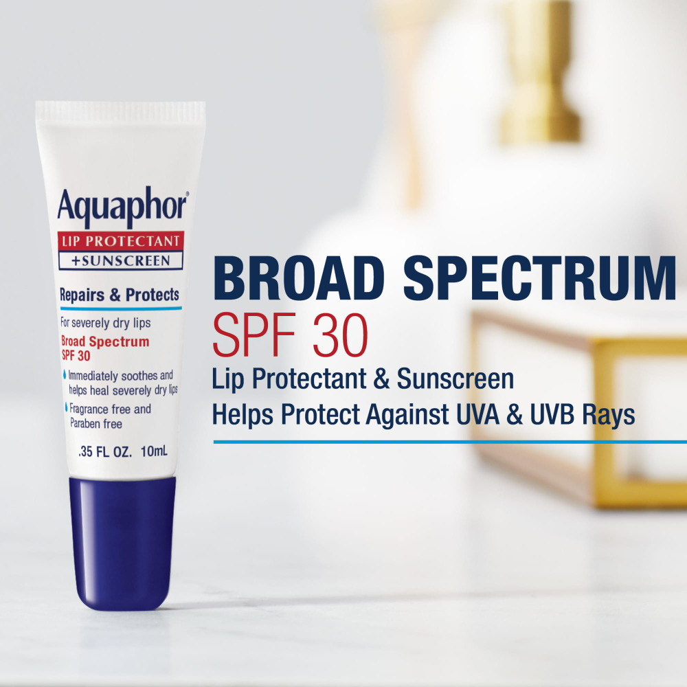 Aquaphor, Средство для защиты губ и солнцезащитное средство, SPF 30, 10 мл (0,35 жидк. унц.)