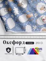 Оксфорд с принтом 2 метра №2 210 D