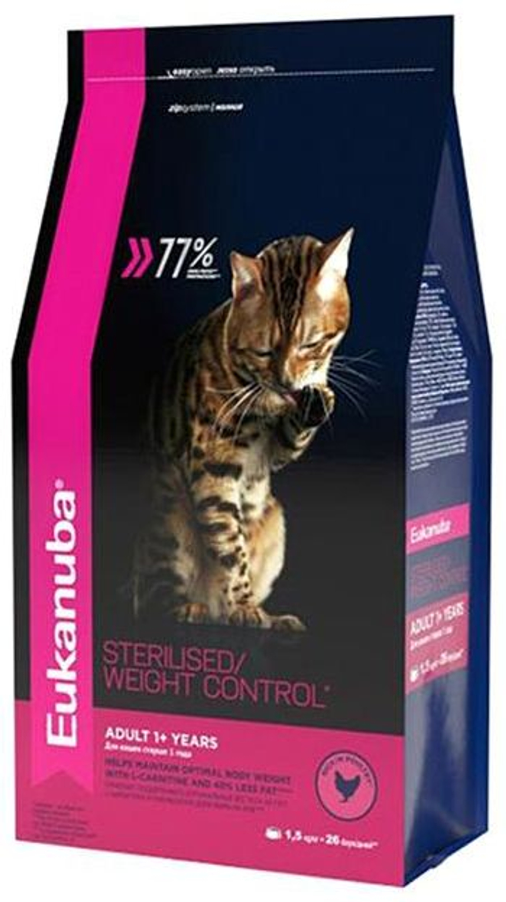 Eukanuba Adult Sterilised/Weight Control Домашняя птица для кошек 400 г