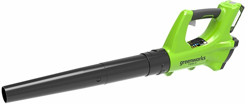 Воздуходувка аккумуляторная GREENWORKS G24ABK2 24V, c 1хАКБ 2Ач и ЗУ (2404807UA)