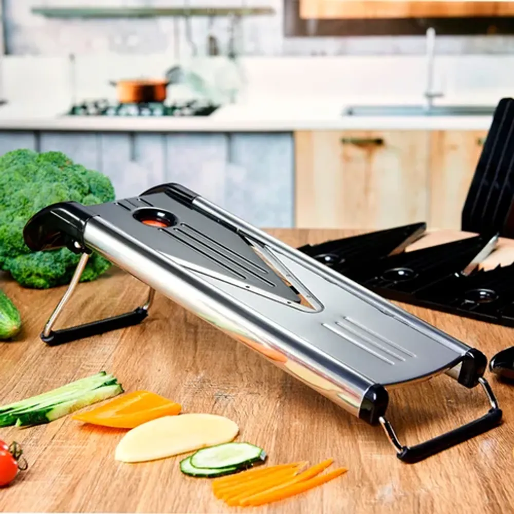 Мандолина (Овощерезка) V-BLADE, 5 насадок с держателем 33,5*13 см h14,5 см P.L. - Proff Chef Line